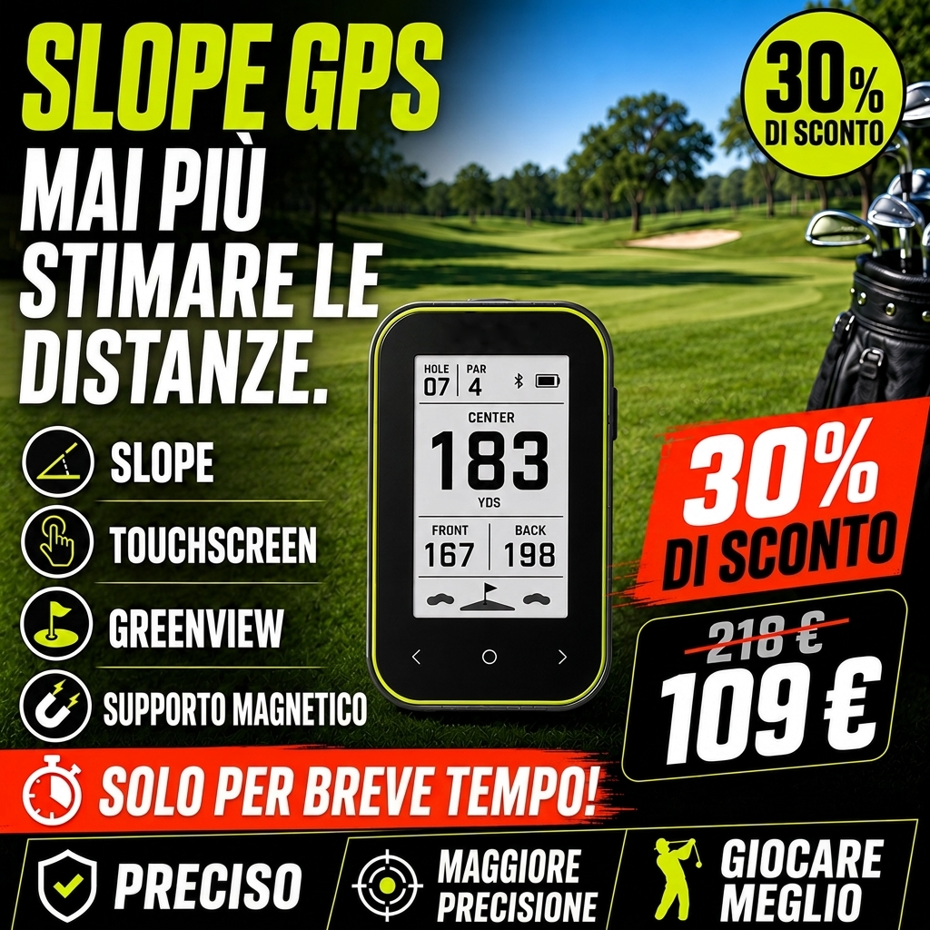 Telemetro Golf GPS con Pendenza – Distanziometro Portatile con Supporto a Clip