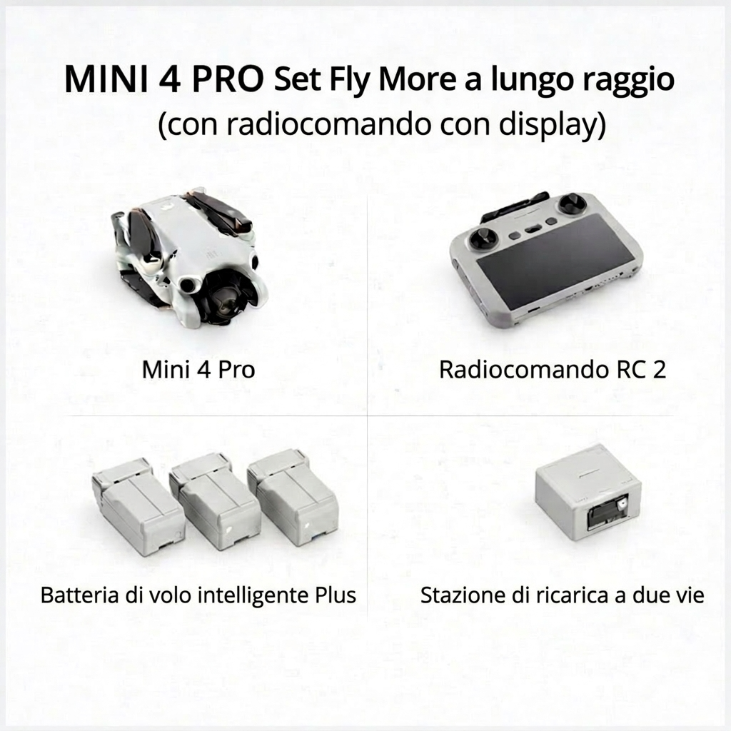 DJI Mini 4 Pro – Drone con Telecamera 4K, 249 g e Rilevamento Ostacoli Omnidirezionale
