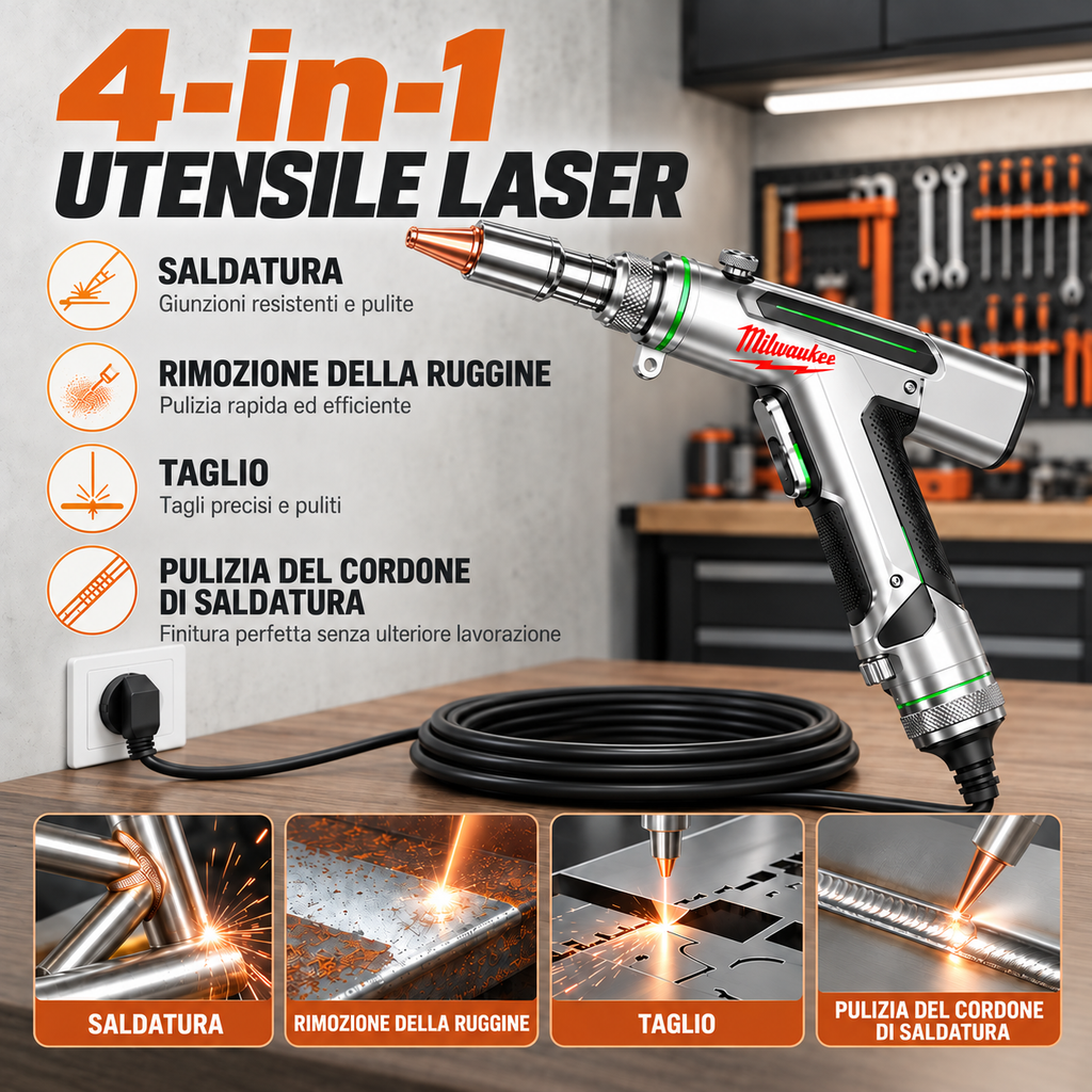 Saldatrice Milwaukee 4-in-1 – Saldatrice professionale per carpenteria metallica